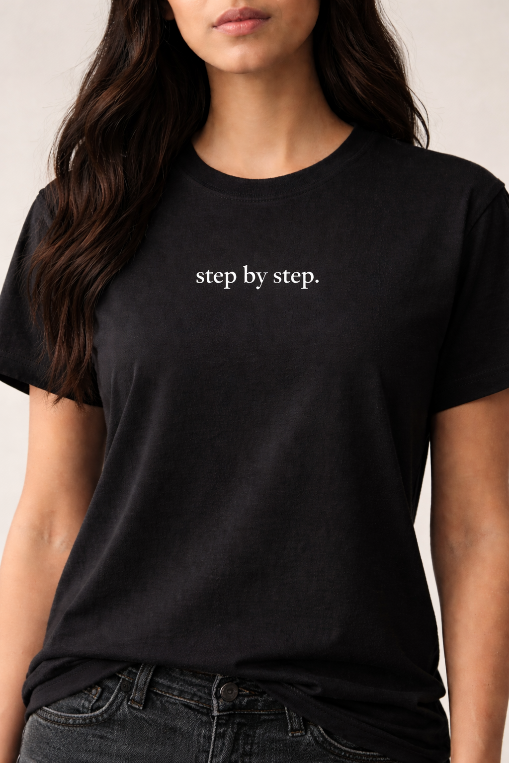 step by step.